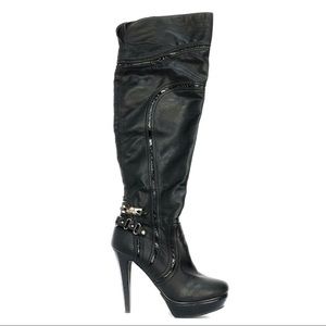 DEREON | Over The Knee Black Heel Boots (US 9.5)